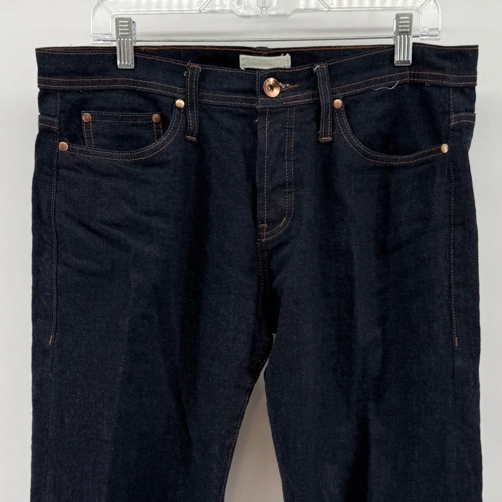 The Unbranded Brand UB222 Tapered 11oz Raw Indigo Selvedge Denim Jeans Mens 33